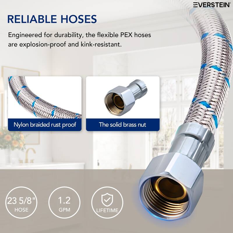 3-hole installation widespread bathroom faucet with dual lever handles