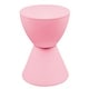 preview thumbnail 89 of 143, Boyd Round Side Table with Ribbed Design Base - Accent Hourglass End Table with Removable Lid for Living Room & Bedroom Pink