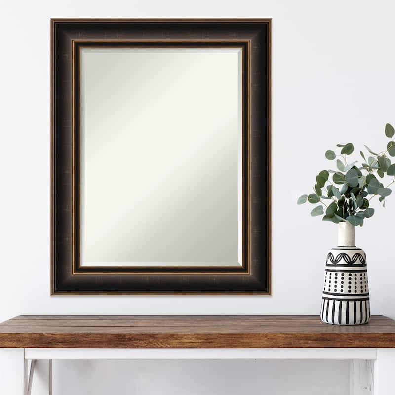 Villa Oil Rubbed Bronze Beveled Wood Framed Wall Mirror - Villa Oil Rubbed Bronze