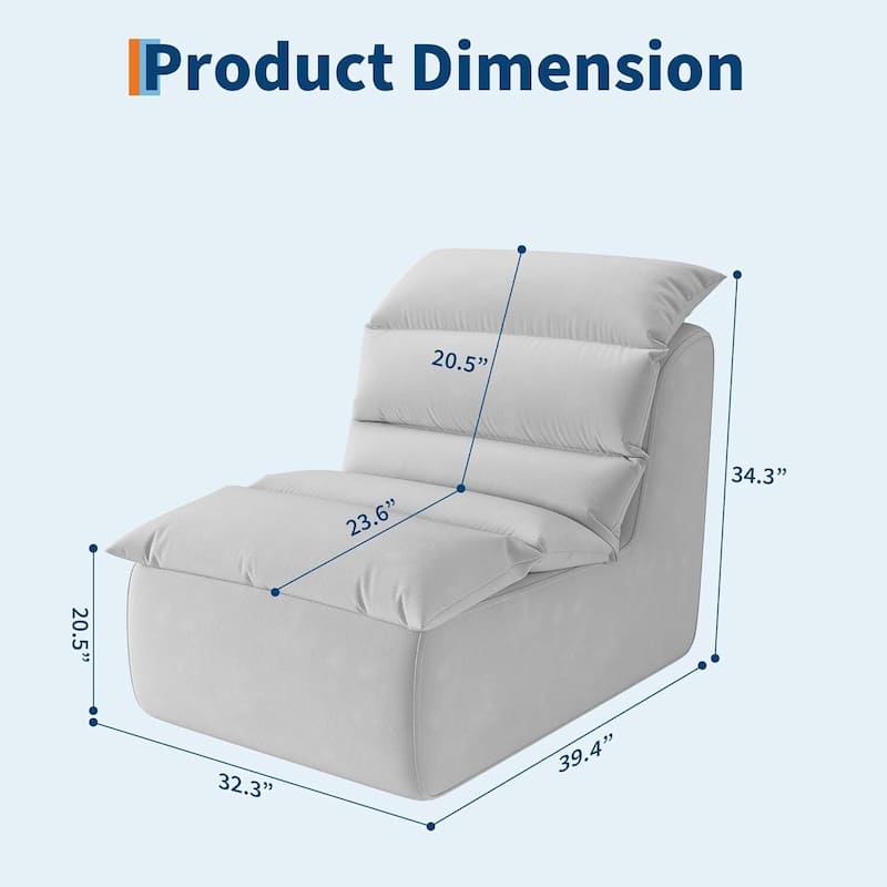 Bean Bag Lazy Sofa Chair for Adults for Living Room Bedroom Office