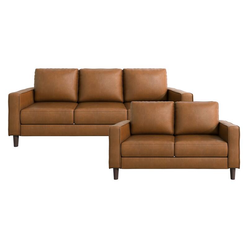 Pitts 2-Piece Living Room Set - Brown