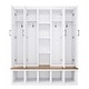 preview thumbnail 14 of 13, Farmhouse 4-in-1 Hall Tree with 6 Hanging Hooks and Seating Bench