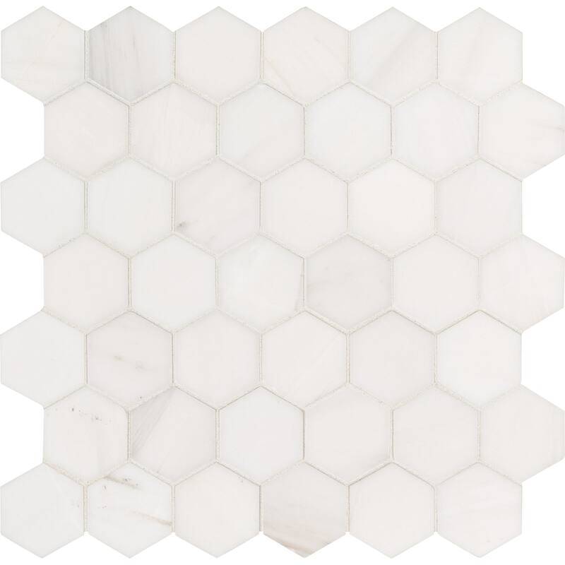 Ackland AKM-S-2X2HXP-CA 12" x 12" Marble Geometric Floor and Wall