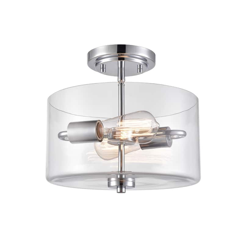 Millennium Lighting 2710 Verlana 2 Light 11" Wide Semi-Flush Drum - Chrome