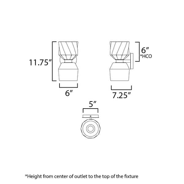 Maxim 28271 Akimbo 2 Light 12" Tall LED Wall Sconce