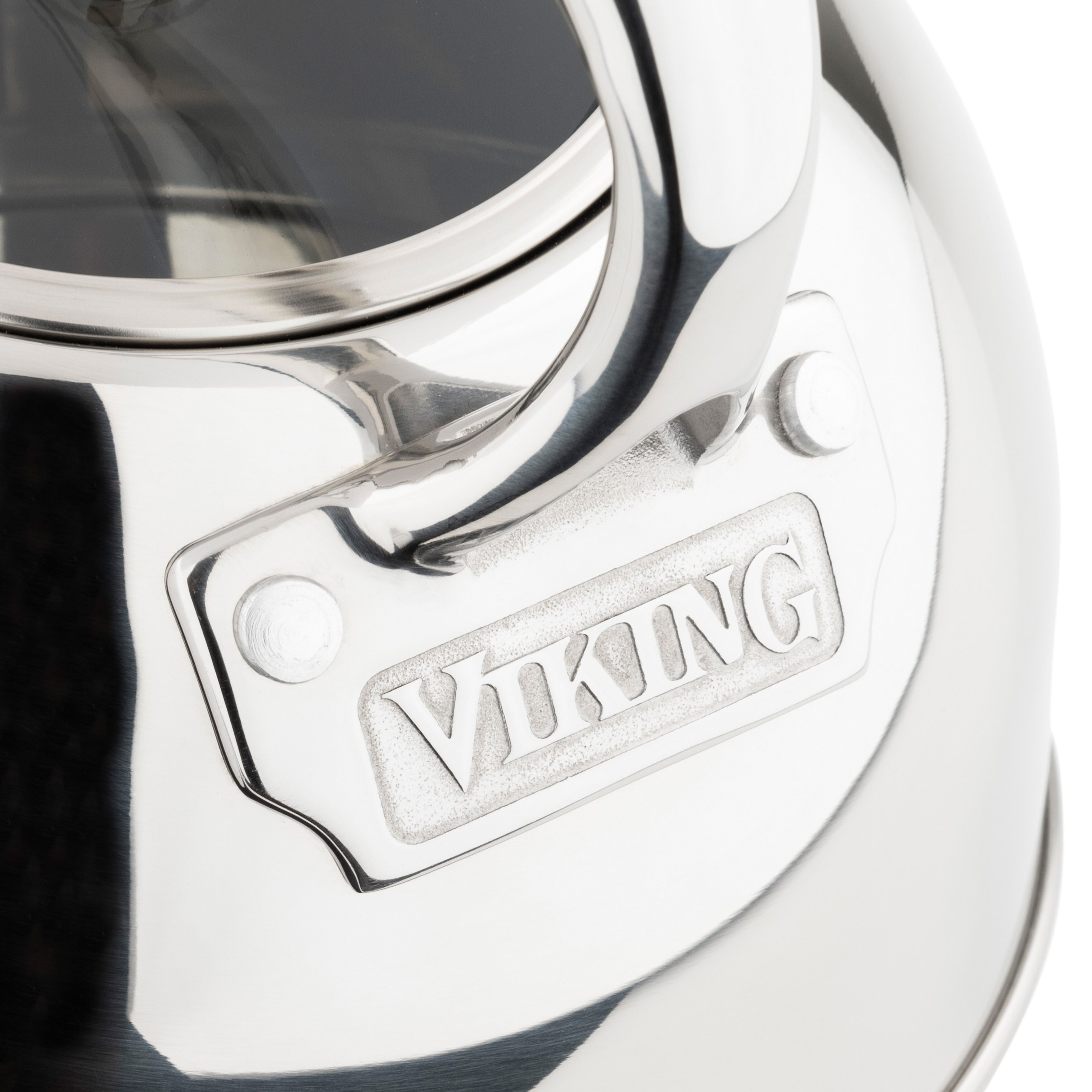Viking 2.6 Quart Stainless Steel Whistling Tea Kettle, Black +