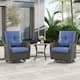 Option Brown Wicker / Blue Cusion