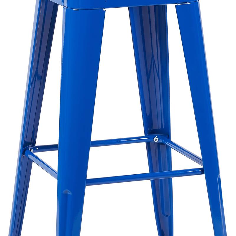AC Pacific 30 Inch Industrial Stackable Metal BarStools Set of 4