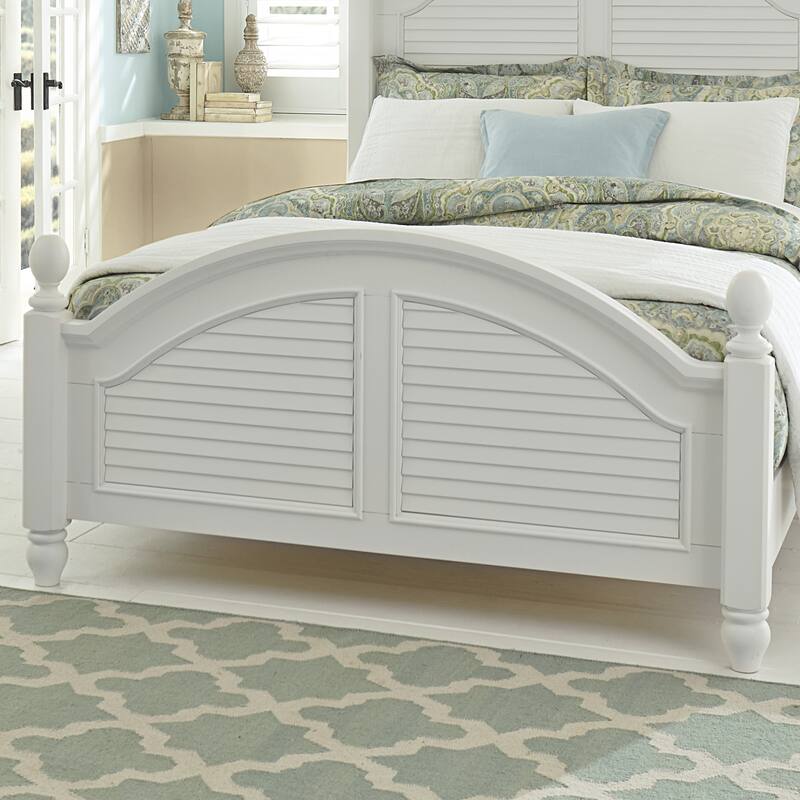 Summer House I Oyster White Poster Bed - King or Queen Option