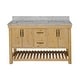 preview thumbnail 5 of 4, KitchenBathCollection Birmingham 60" Double Bathroom Vanity with Carrara Marble Top