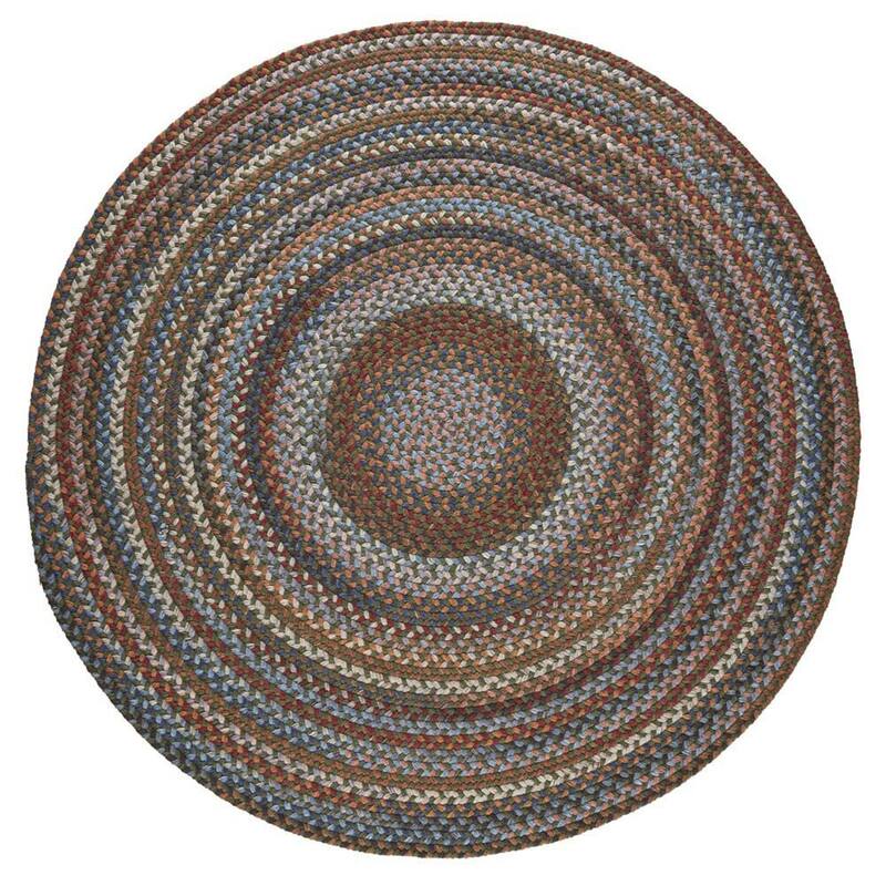Rhody Rug Augusta Space-dye Wool Braided Rug - Greengrass - 4' x 4' Round