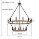 preview thumbnail 33 of 80, Acroma 20-light 40In Farmhouse Wagon Wheel Chandelier