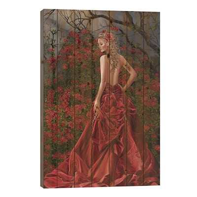 Taisin Red Print On Wood by Nene Thomas - Multi-Color