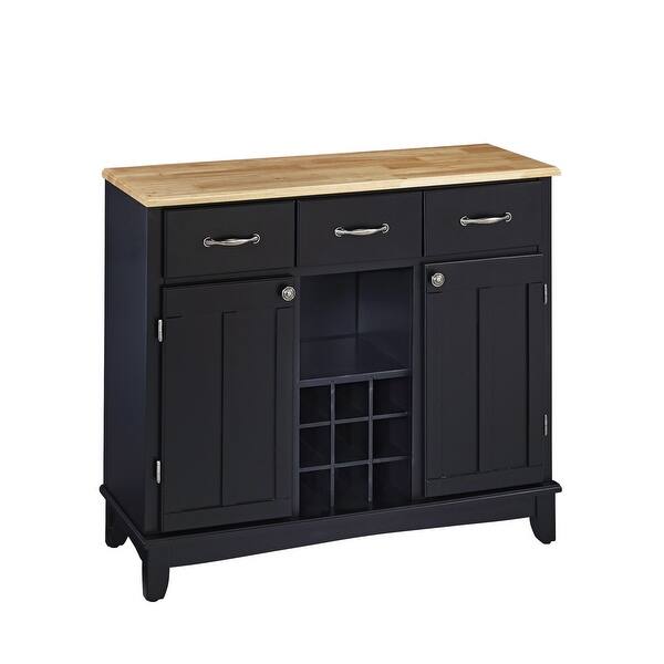 Homestyles Buffet Of Buffets Black Wood Buffet - 42" x 17" x 36" - Bed ...