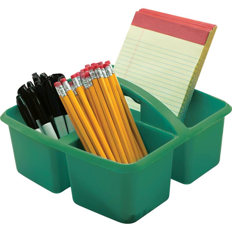 Teacher Created Resources Green Plastic Storage Caddy, Pack of 6