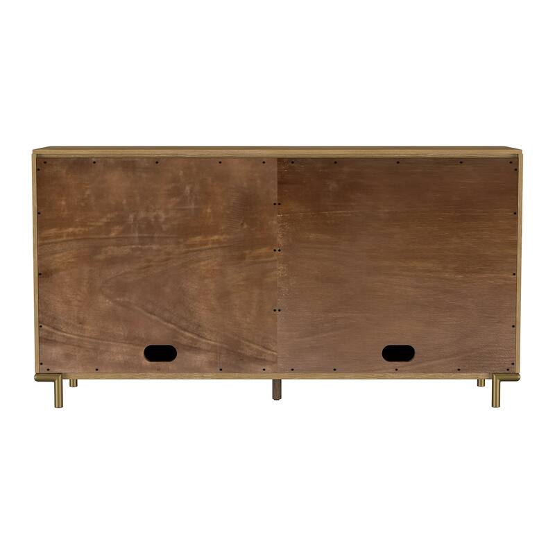 2 Drawers and 4 Doors Wooden Dining Sideboard Server in Sand Wash