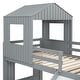 preview thumbnail 15 of 13, Twin Over Full Bunk Bed with Playhouse Loft & Ladder - Farmhouse Design
