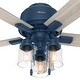 preview thumbnail 7 of 9, Hunter 44" Hartland Low Profile Ceiling Fan with LED Light and Pull Chain - Farmhouse, Rustic, Transitional