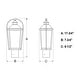 preview thumbnail 2 of 4, Lexington 1 Light Dusk to Dawn Black Outdoor Post Lamp Clear Glass - 7.75-in W x 17.75-in H x 6.5-in D