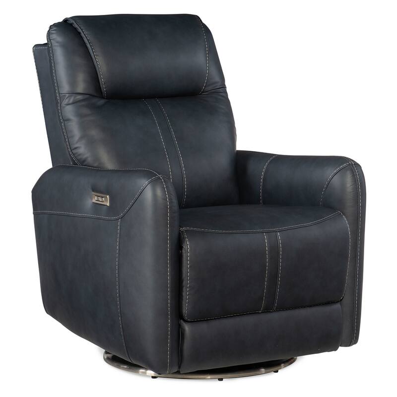 Hooker Furniture RC601-PHSZ Steffen 31" Wide Leather Swivel Power - Aline Sea