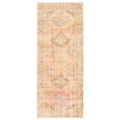 ECARPETGALLERY Hand-knotted Anadol Vintage Tan Wool Rug - 4'11 x 12'5