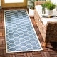 preview thumbnail 11 of 104, SAFAVIEH Courtyard Charleen Indoor/ Outdoor Waterproof Patio Backyard Rug 2'3" x 10' Runner - Blue/Beige