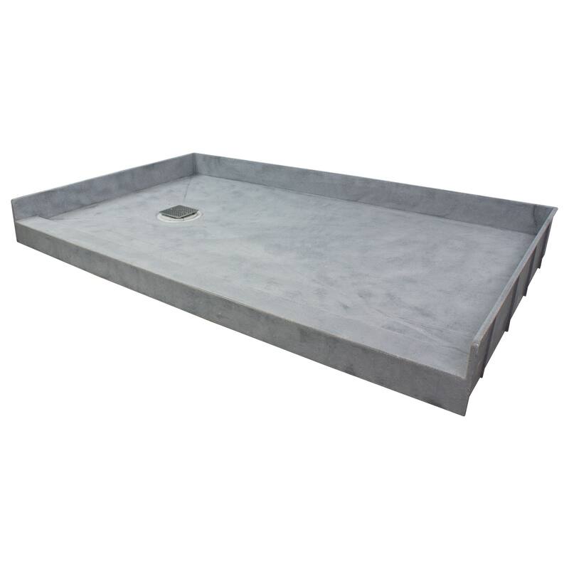 Transolid FTT6032C Ready to Tile 60 L x 32 W Shower Base in Dark Grey