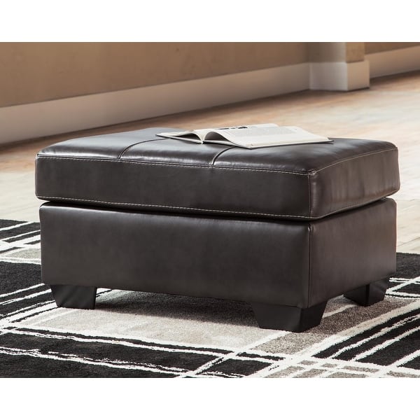slide 1 of 5, Morelos Leather Ottoman