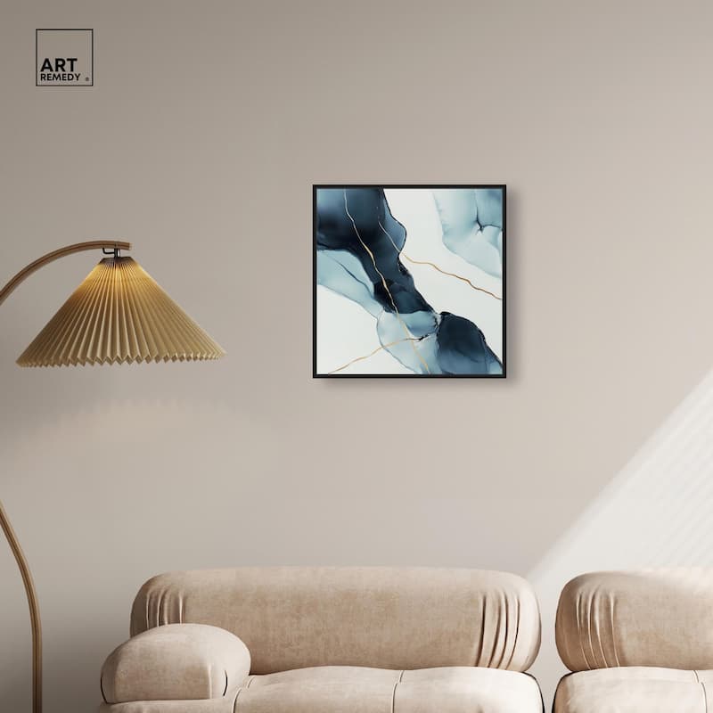 Cerulean Flow I Canvas by Art Remedy