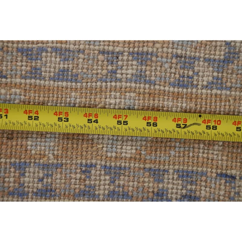 Muted Oushak Oriental Area Accent Rug Hand-Knotted Wool Carpet - 2'11" x 3'10"