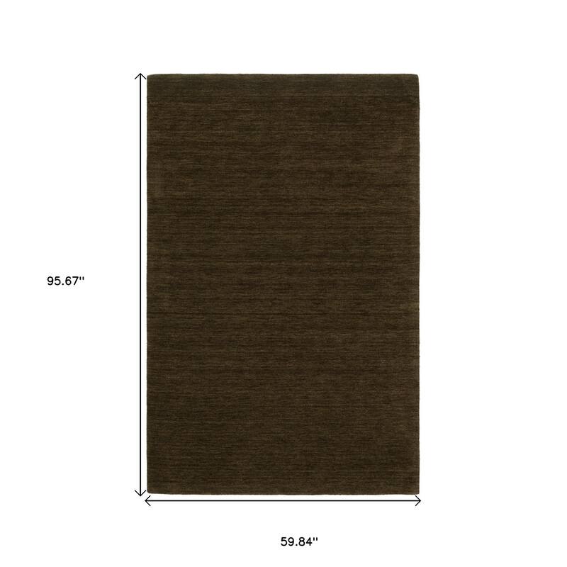 HomeRoots Solid Color Casual Rectangle Area Rug - 95.67 in. x 59.84 in. x 0.59 in.