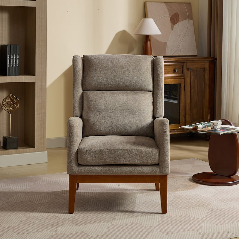 Modern Accent Chair,Polyester Blend Single Lounge Sofa Chair - Taupe