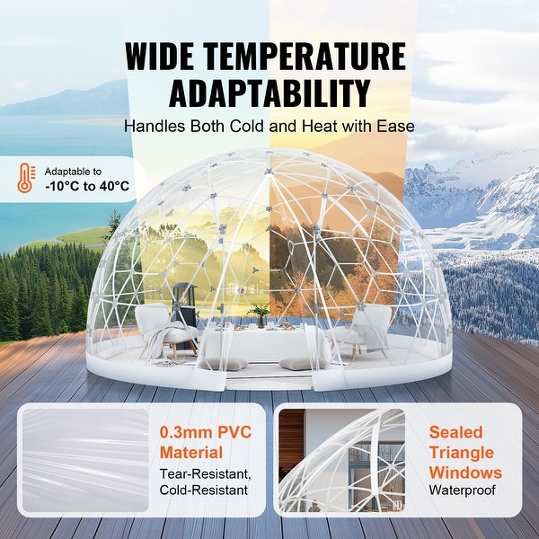 Garden Tent House, Dome Tent, Upgraded with PVC Transparent Cover