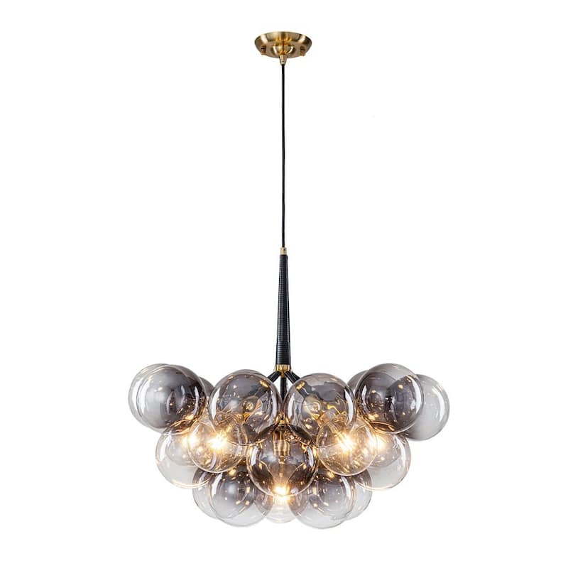 6-Light Bold Modern Gradient Glass Cluster Bubble Chandelier - 24.8 in