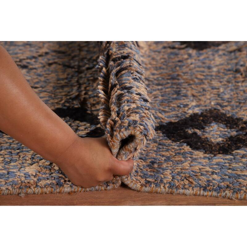 Geometric Moroccan Oriental Area Rug Handmade Wool Carpet - 7'2" x 10'6"