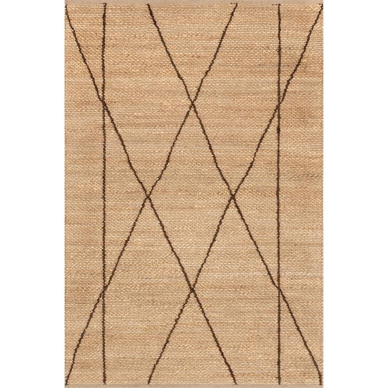 Nuloom Calanthe Abstract Geometric Jute Area Rug