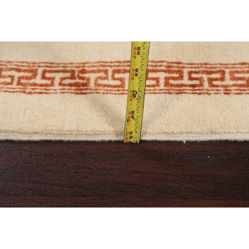 Geometric Bordered Gabbeh Kashkoli Oriental Area Rug Wool Hand-knotted - 3'0" x 5'5"