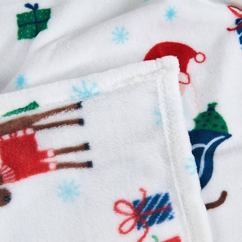Christmas Flannel Fleece Throw Blanket 50"x60"