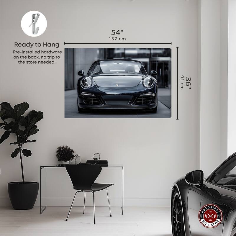 Notoriart Classy Car Gallery Wrapped Car 1 Piece Canvas Wall Art