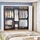 preview thumbnail 12 of 65, Bamboo Closet System Clothes Rack, Large Freestanding Garment Rack Clothing Rack for Hanging Clothes
