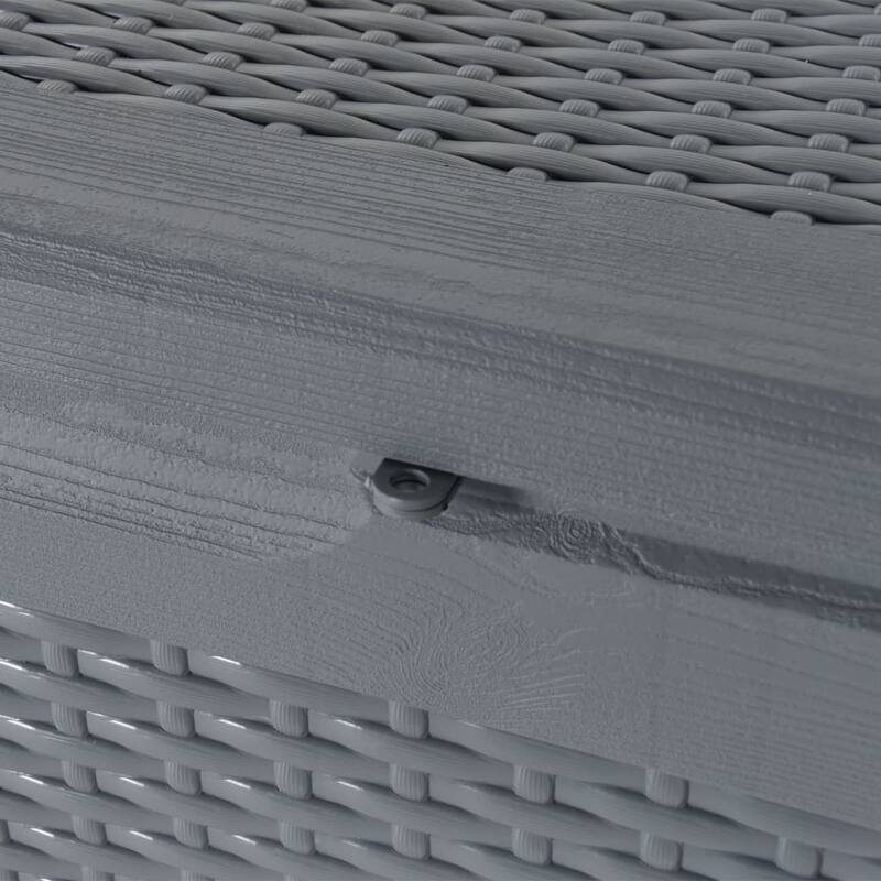 vidaXL Tool Box UV Resistant Outdoor Cushion Storage Box Tool Chest PP Rattan