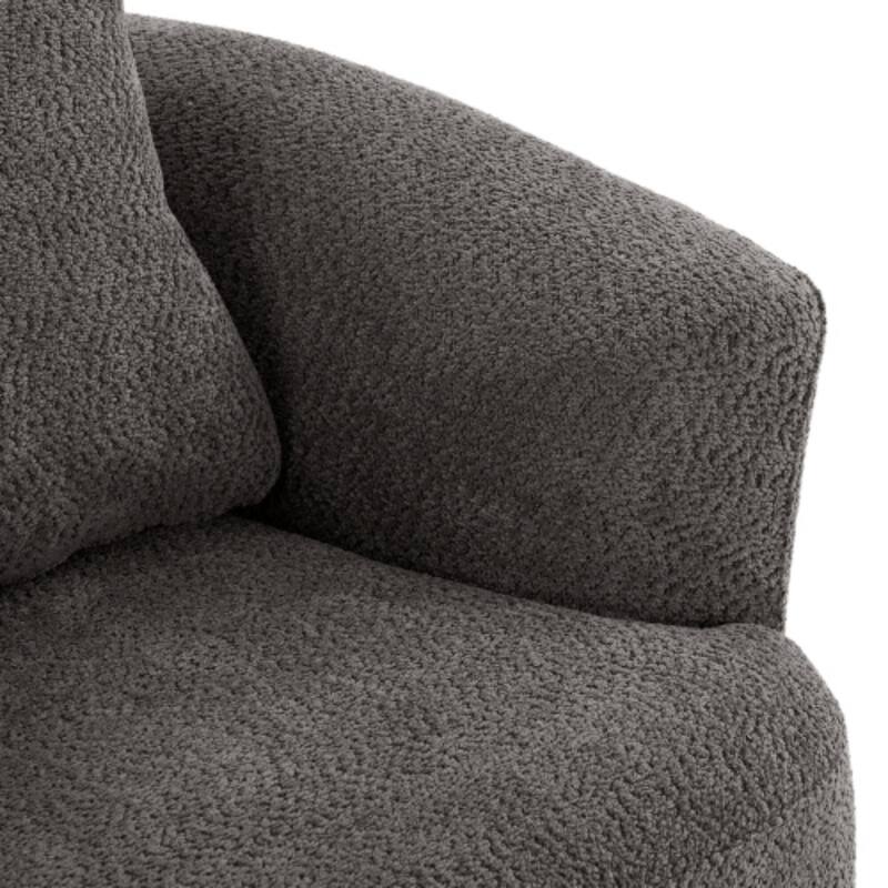 360° Swivel Accent Chair with Throw Pillow by Harper&Bright Designs