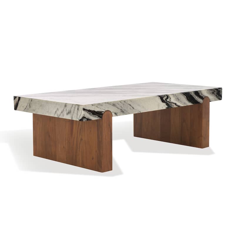 SAFAVIEH Couture Ellebeth Marble Top Coffee Table - 46"W x 23"D x 14"H