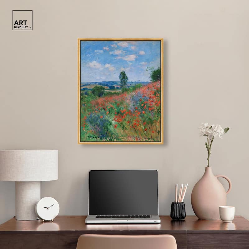 Blanket of Poppies II Canvas by Art Remedy