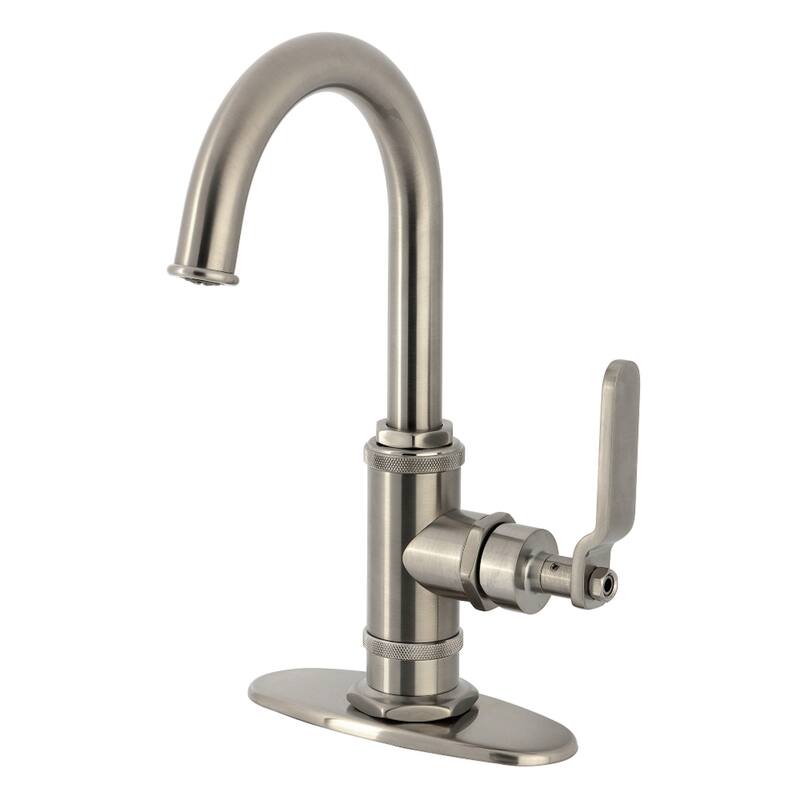 Kingston Brass Whitaker One-Handle 1-Hole Deck Mount Bar Faucet - Brushed Nickel