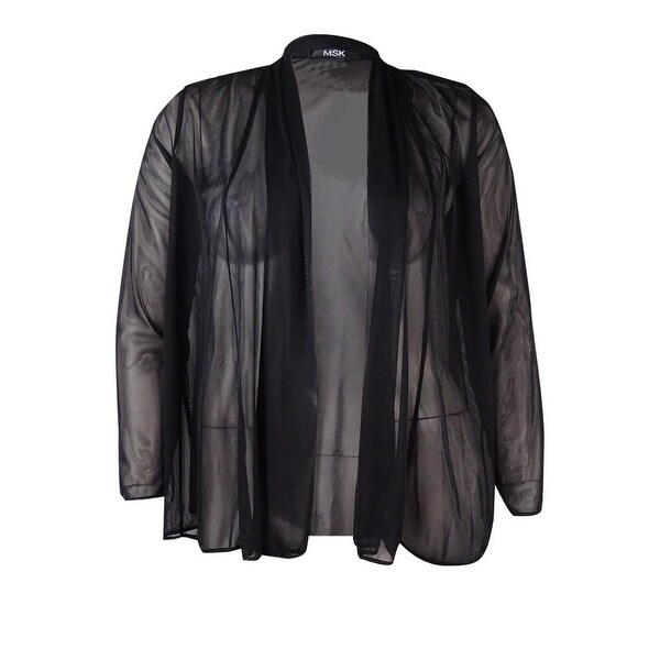 black chiffon cardigan