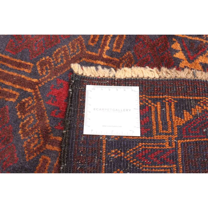 ECARPETGALLERY Hand-knotted Teimani Dark Navy Wool Rug - 2'10 x 4'9