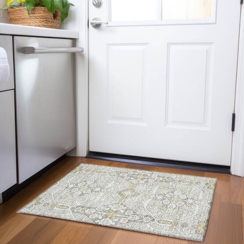 Machine Washable Indoor/ Outdoor Chantille Traditional Rug