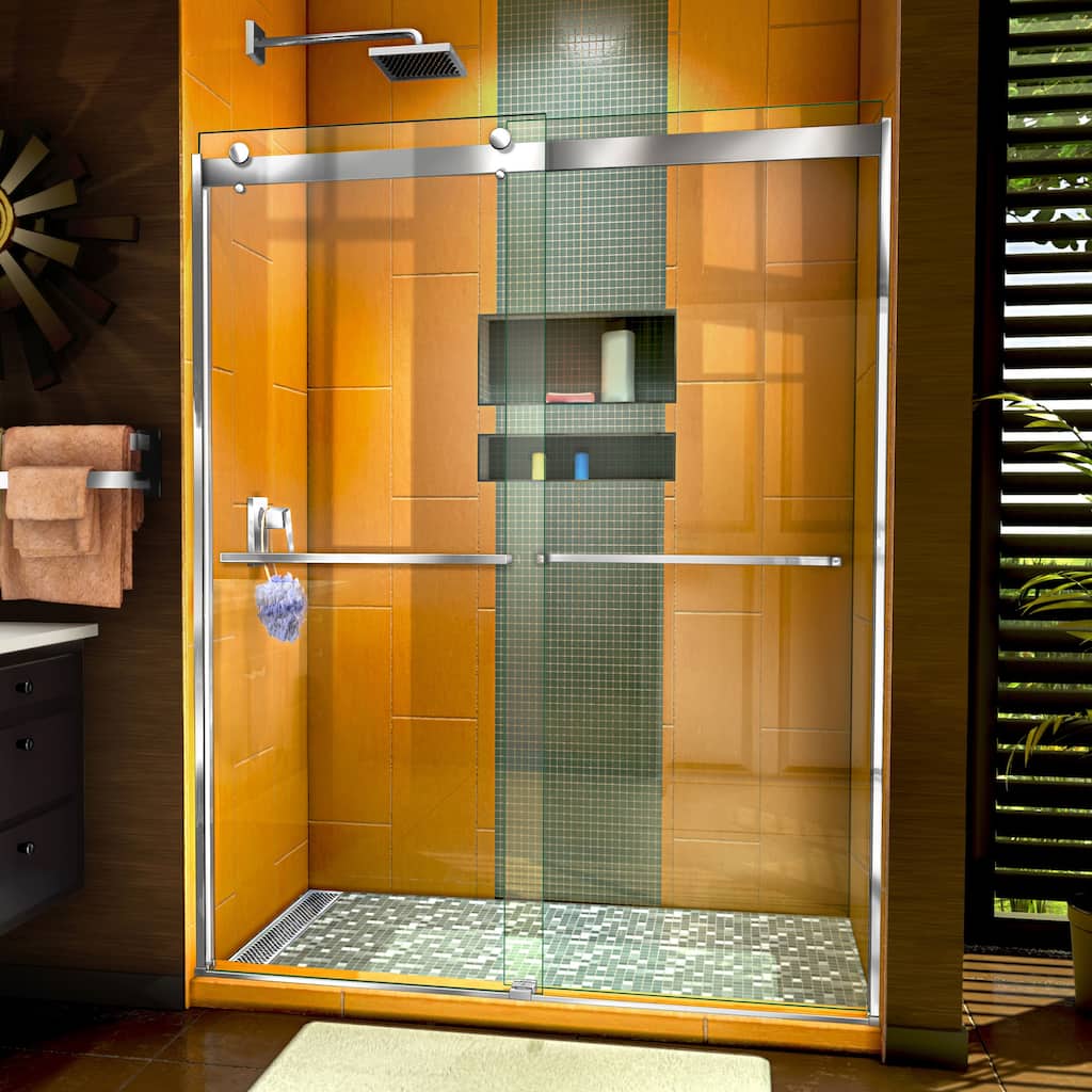 DreamLine Sapphire 56-60 in. W x 76 in. H Semi-Frameless Bypass Shower Door