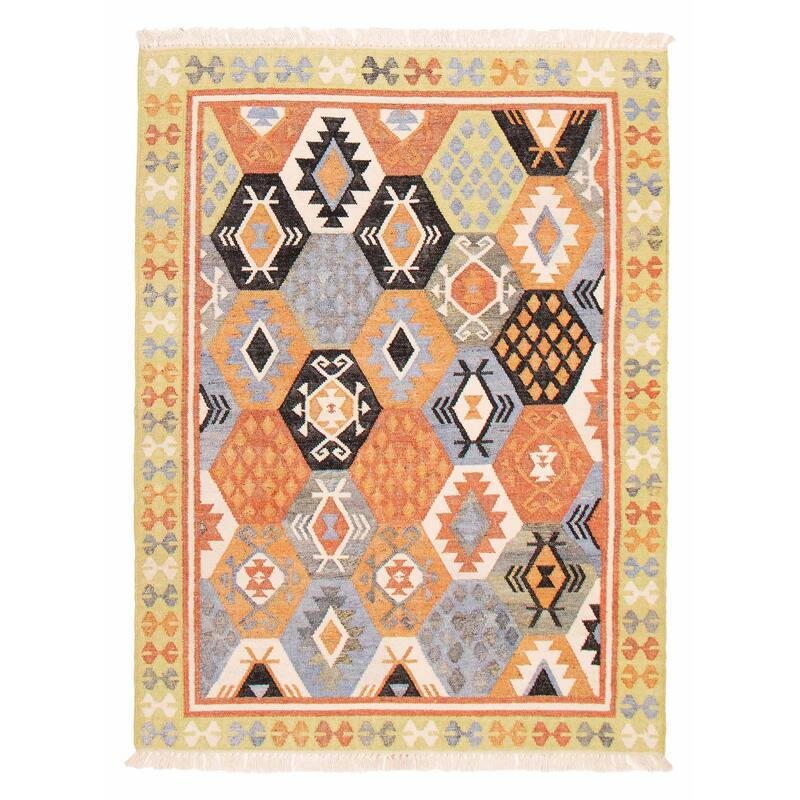 Ankara FW Copper Kilim 5'5" x 7'3" - 5'5 x 7'3 - Copper - 5'5 x 7'3